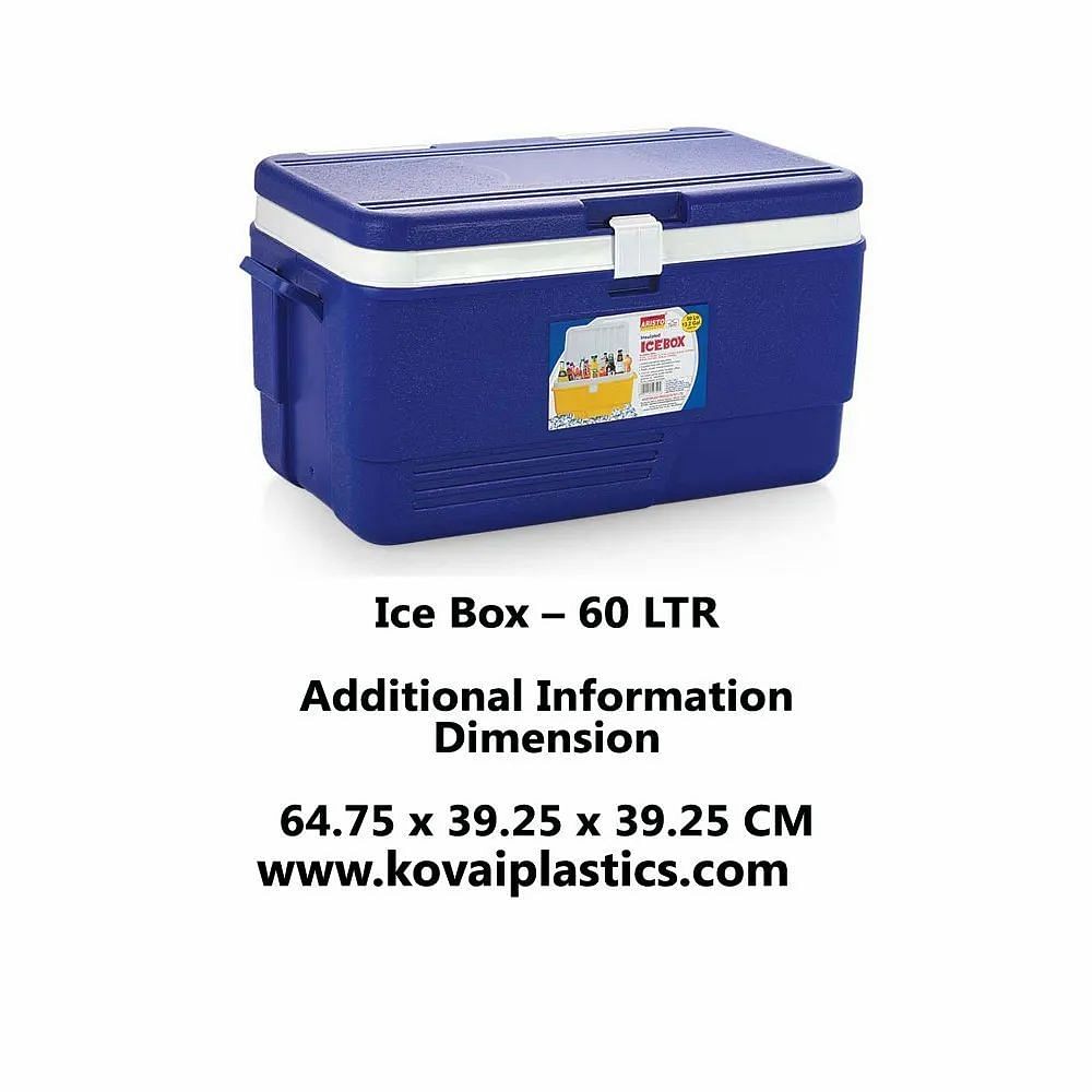 Red,Blue Rectangular Plastic Ice Storage Box, 64.75 X 39.25 X 39.25, Capacity: 60 Ltr