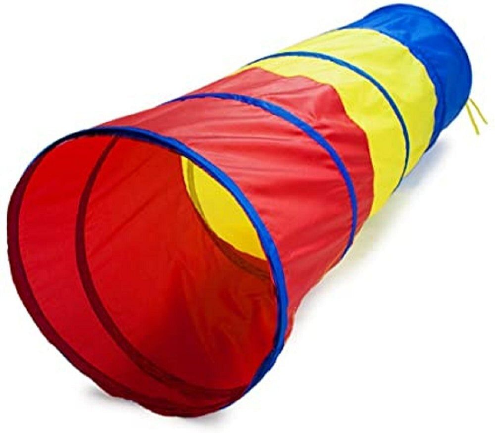 Red,Yellow and Blue Kids Play Tunnel, Size: 182.88 X 53.34 X 53.34 cm