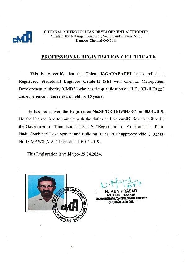 Registered Structural Engineer