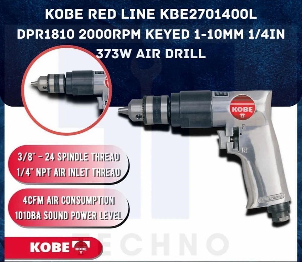 Reversible Pistol Air Drill Quick Change 10 Mm F D P 3175 Kobe Make, 0-500