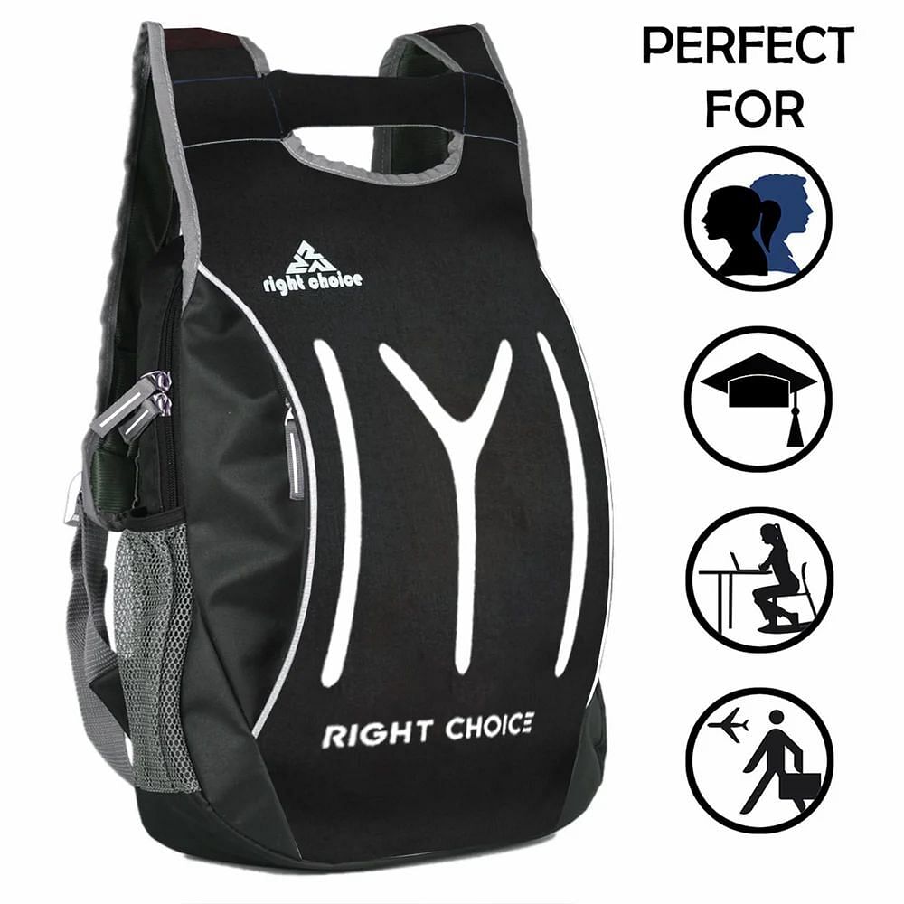 Right Choice 22mm Black Polyester Laptop Backpack Bag, Capacity: 25 L