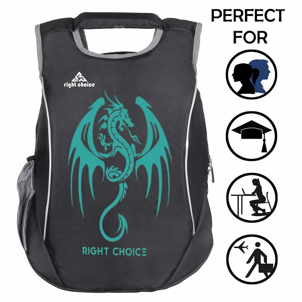 Right Choice 26L Black Polyester Laptop Backpack Bag, Capacity: 25 L