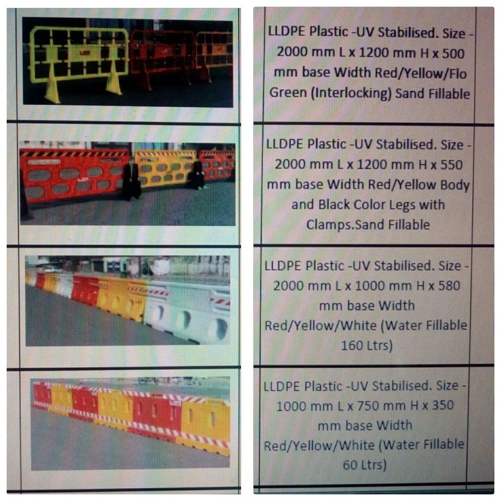 Road Safety Plastic Traffic Barrier