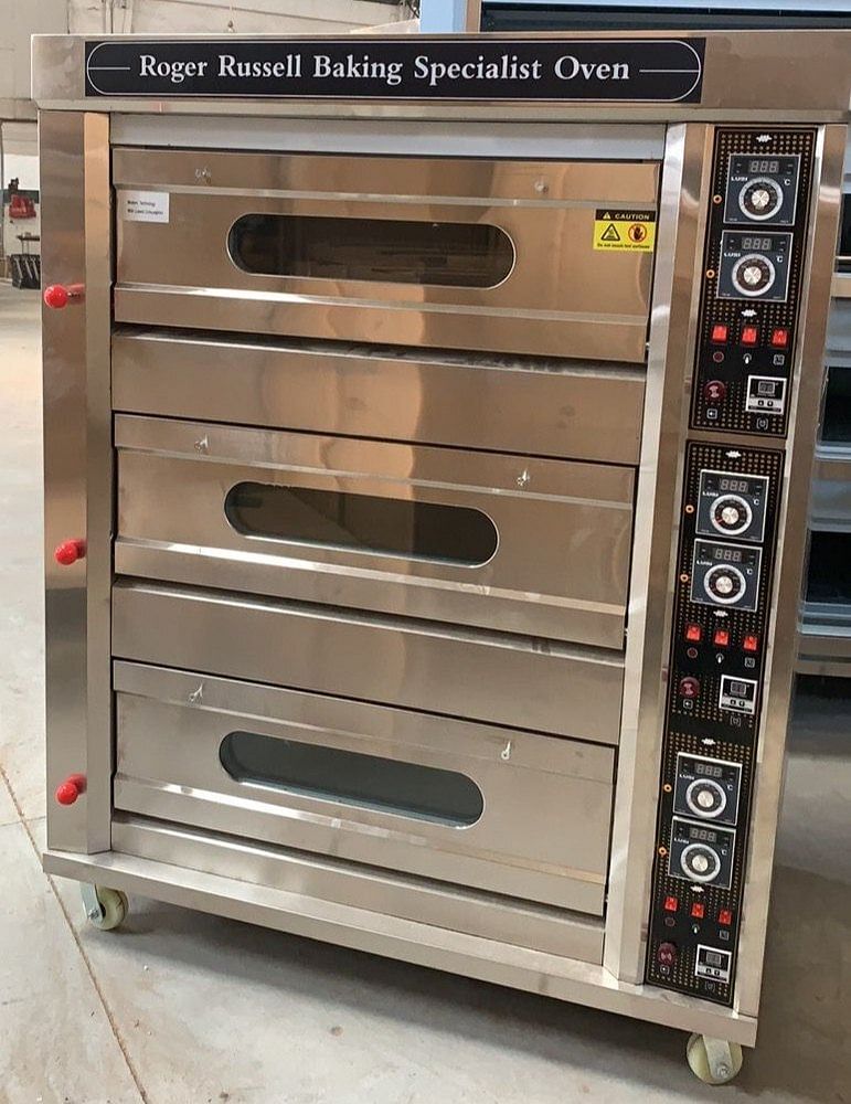 Roger Russel Gas Three Deck Nine Tray Baking Specialist Oven Stone Optional