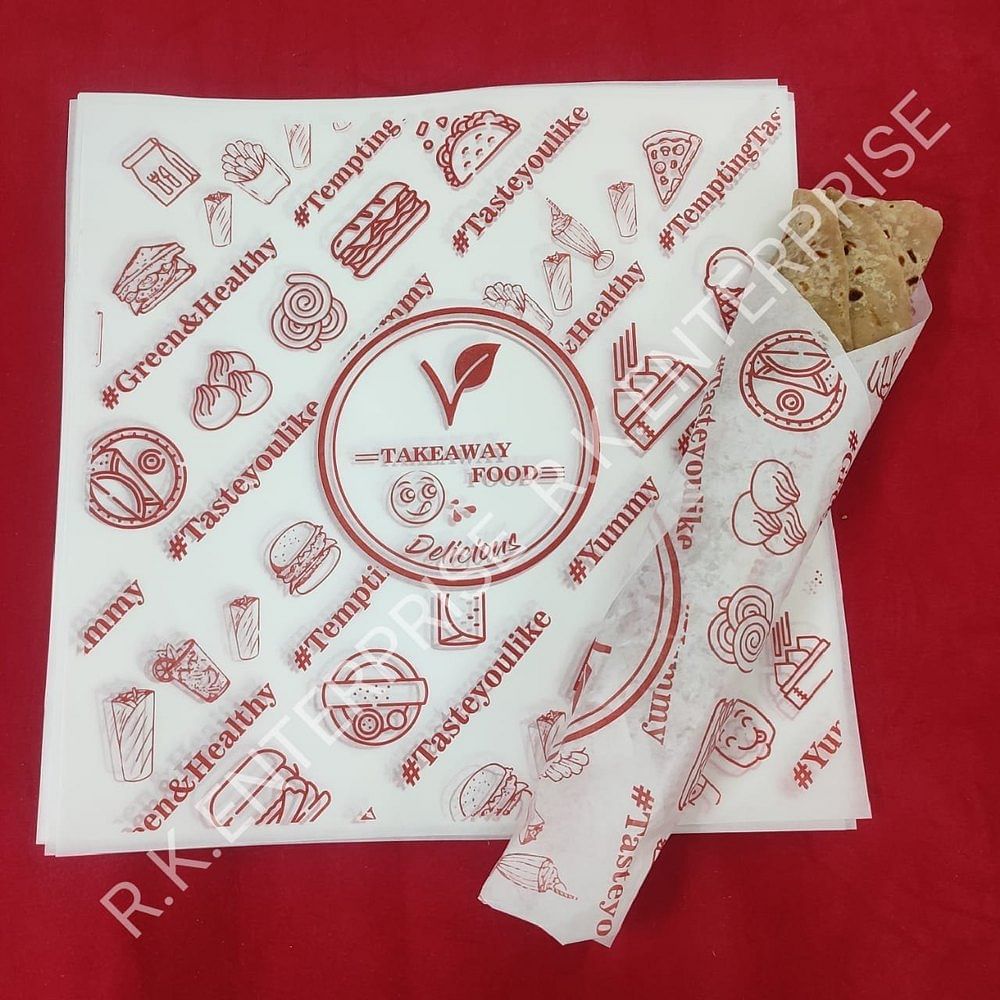 Roti packing paper, GSM: Less than 80, Size: 11x11 Inches