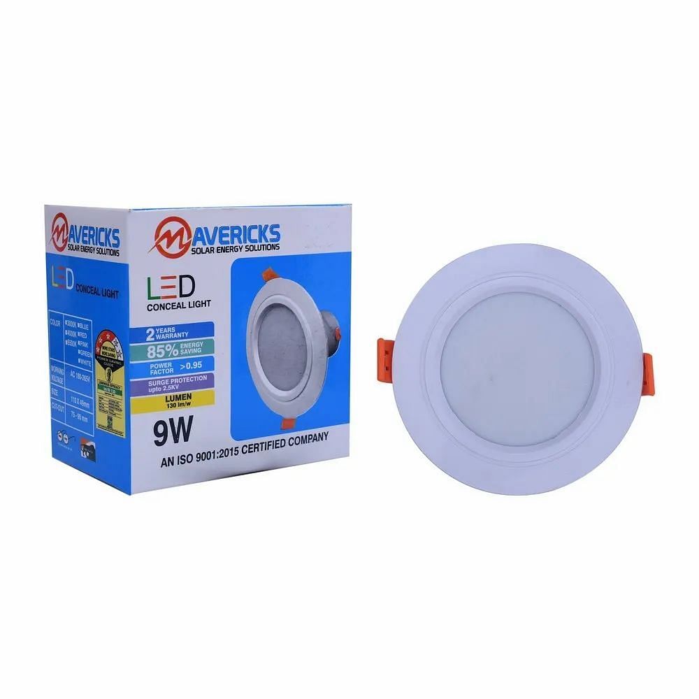 Round Ceiling Mounted 7w Led Concealed Light, For Indoor Use, Voltage: 90v To 240v