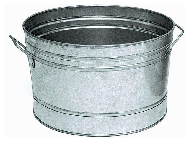 Round Galvanized Steel Planter Tub