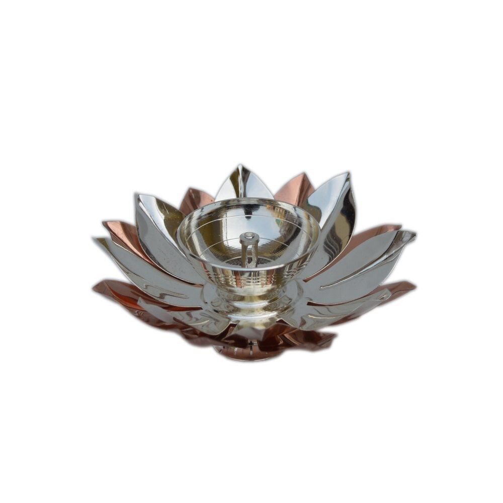 Round Lotus Diya, Finish Type: Polish