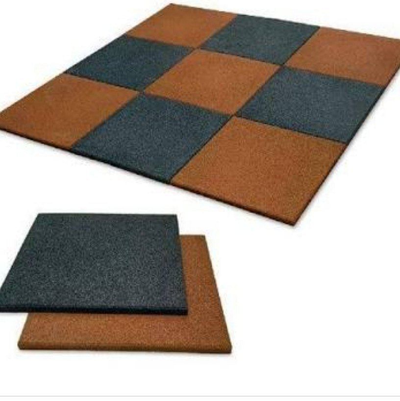 Rubber tiles Gym Floor Tiles/ Gym flooring, 20inch x 20inch, Thickness: 10-15 mm