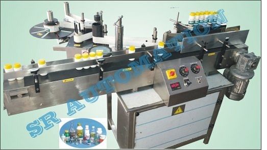 SANITIZER ROUND BOTTLE LABELING MACHINE