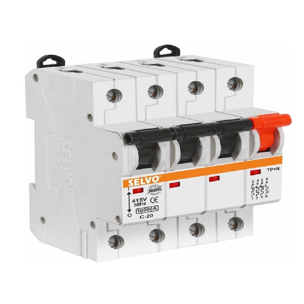 Selvo C-20A Three Pole Neutral MCB