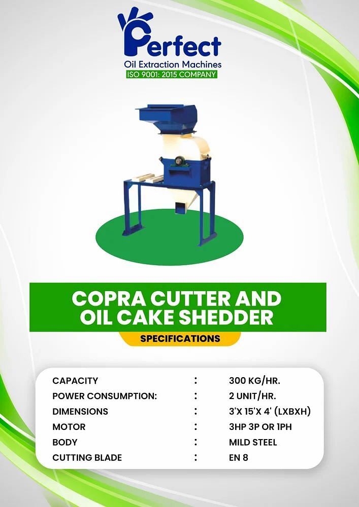 Semi-Automatic Copra Cutter Cum Oil Cake Cutter Machine, Capacity: 1-5 ton/day