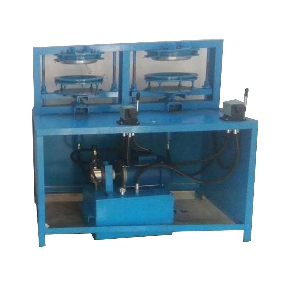 Semi Automatic Double Die Paper Plate Making Machine, Production Capacity: 1600 Piece/hour