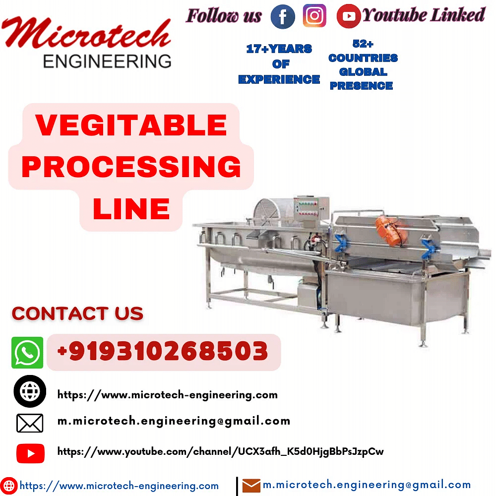 Semi-Automatic Stainless Steel Vegitable processing line, 500kg 10 Ton Per Hour