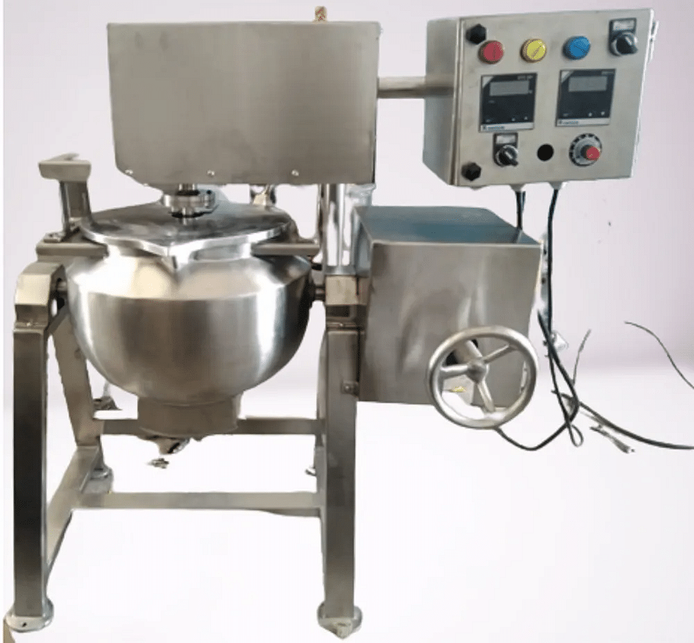 Semi Automatic Stainless Steel Tilting Paste Kettle