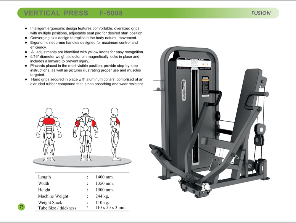 Semi Automatic Vertical Press Machine, For Gym