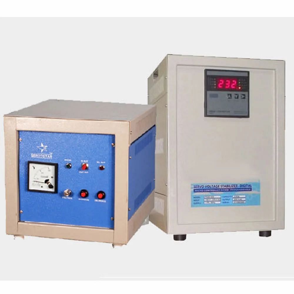 Servostar Digital controller Single Phase Servo Voltage Stabilizer, For Industrial, Floor