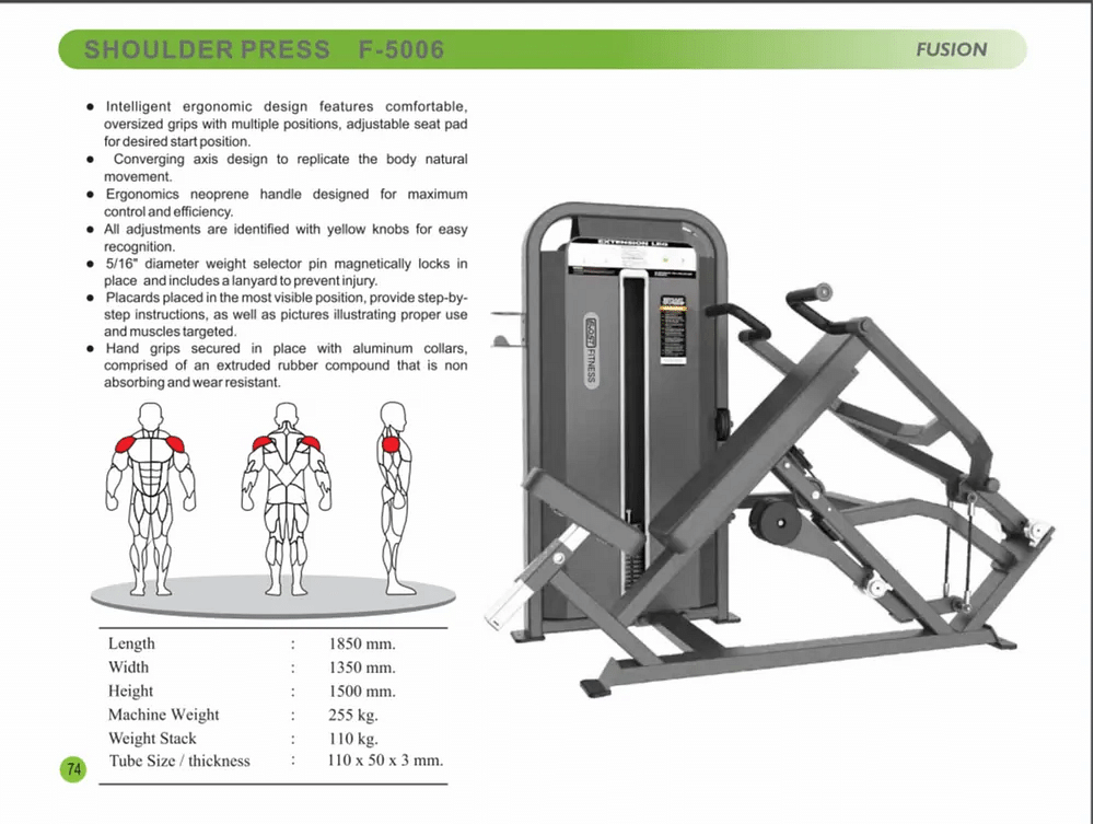 Shoulder Press Machine, For Gym