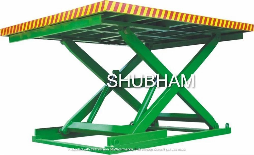 Shubham Engineering Hydraulic Pit Mounted Scissor Lift Table, for Material Handling