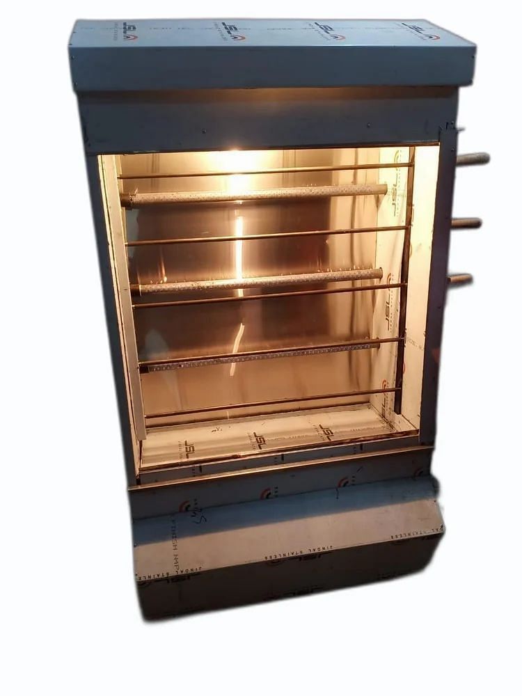 Silver Electric Stainless Steel Chicken Changezi Grill Machine, For Hotel, Size: 800 X 900 X 850 mm