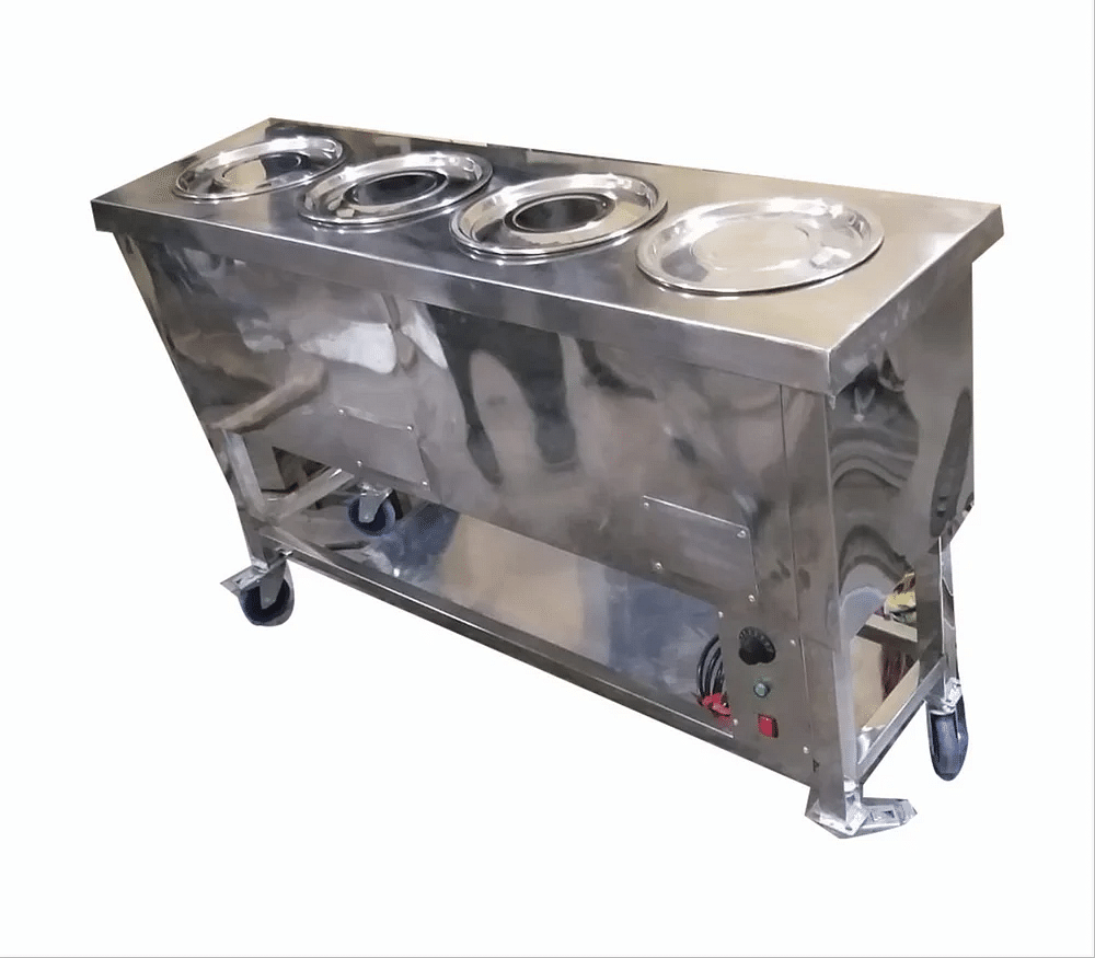 Silver LPG Stainless Steel Hot Bain Marie, For Restaurant