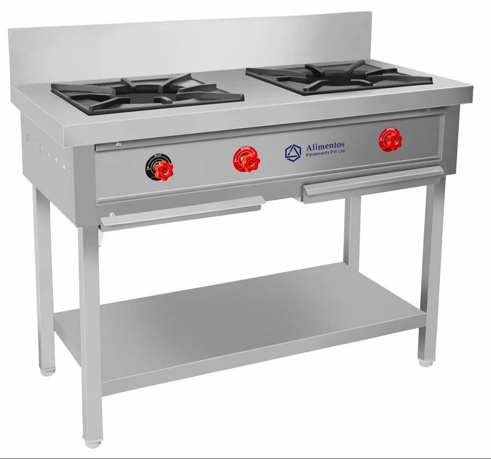 Silver Mild Steel Gas Shawarma Machine 2 Burner, For Restaurant