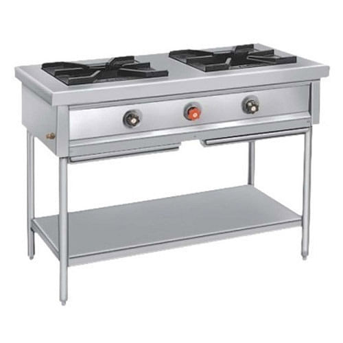 Silver SS Two Burner Range