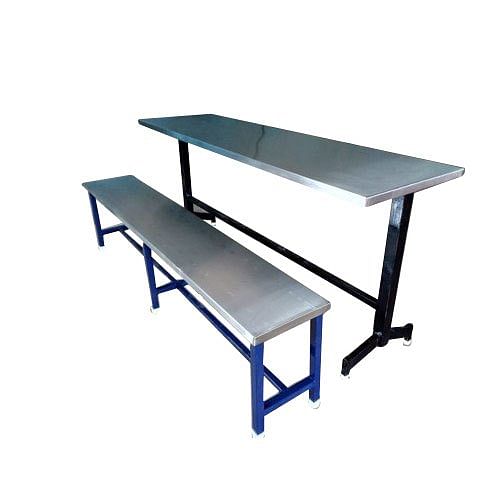 Silver Stainless Steel Canteen Table, For Canteen,Restaurant