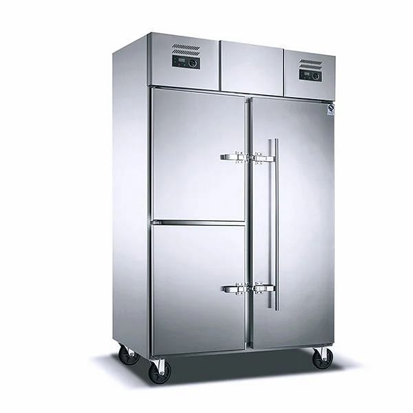 Silver Stainless Steel Commercial Refrigerator Freezer