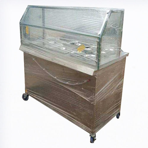 Silver Stainless Steel Display Counter