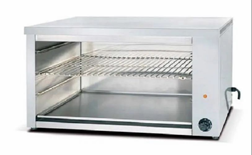 Silver Stainless Steel Electric Salamander Grill, For Restaurant, Size: 580x390x390