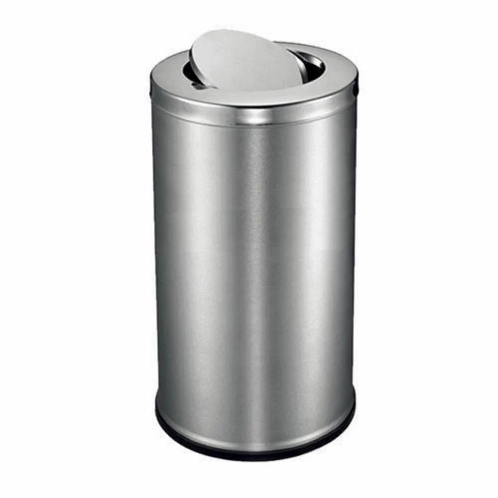 Silver Stainless Steel Eston SS Swing Dustbin, For Office