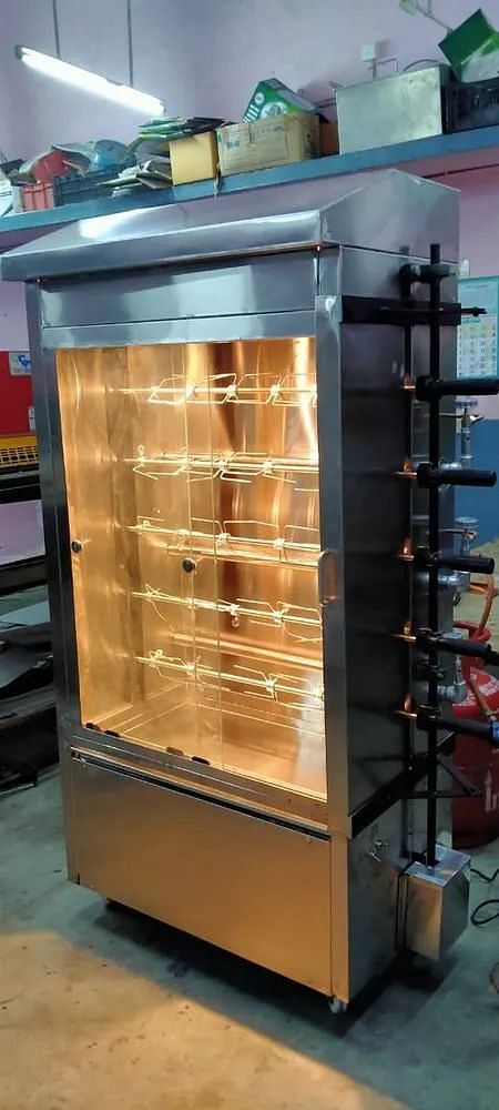 Silver Stainless Steel Grill Chicken Machine, For Commercial