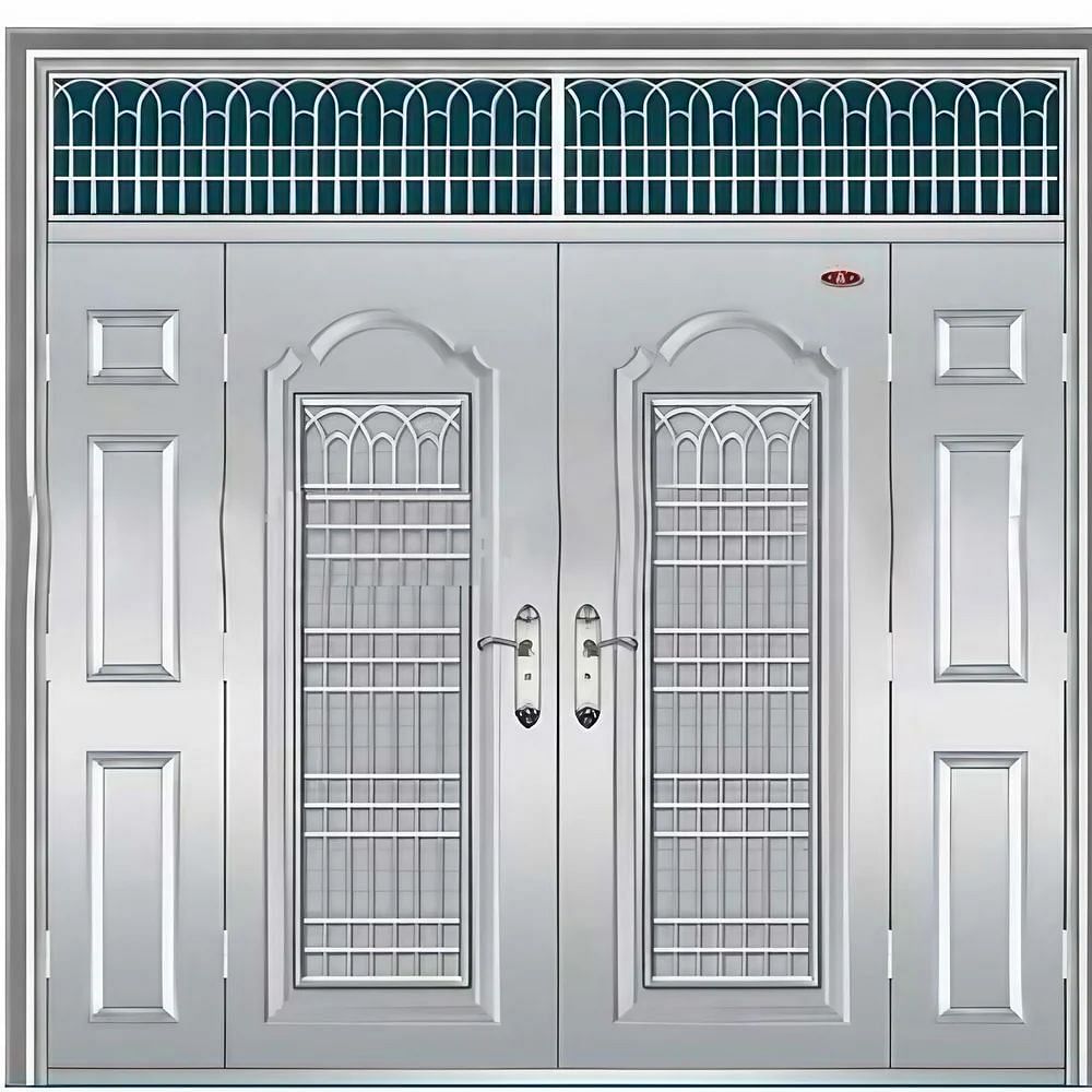 Silver Stainless Steel Grill Door