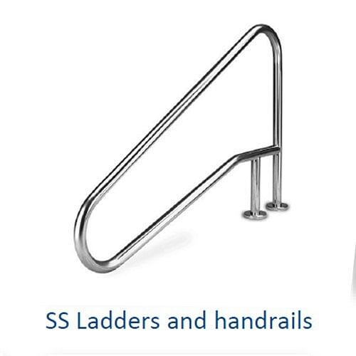 Silver Stainless Steel Ss Swimming Pool Ladder