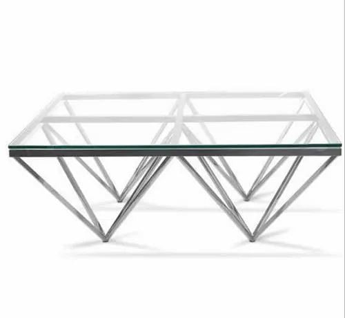 Silver Stainless Steel Stanless steal dinning table, For Home