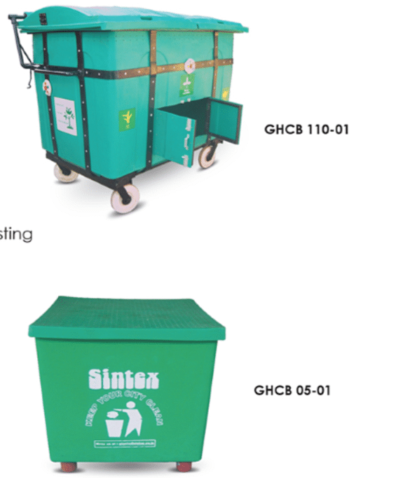 SINTEX Green & Blue Community Composting Units, Size: 1100 Ltr