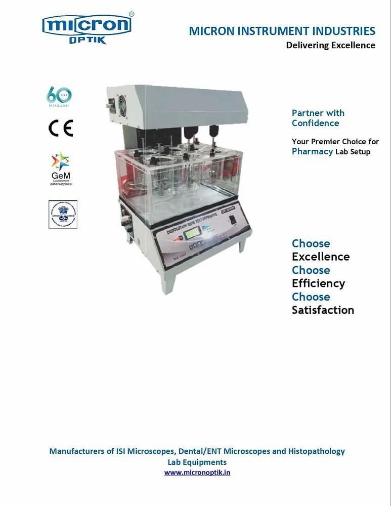 Six Stage Dissolution Rate Test Apparatus