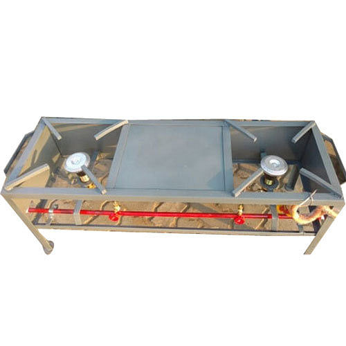 S.K. Two Burner Gas Stove, For Hotel,Restaurant