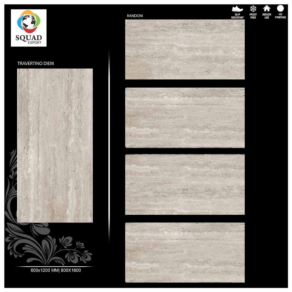 Squad Digital Printing Best Selling Porcelain And Vitrified Floor Tiles, Thickness: 5-10 Mm, Size: 60 * 120 In Cm