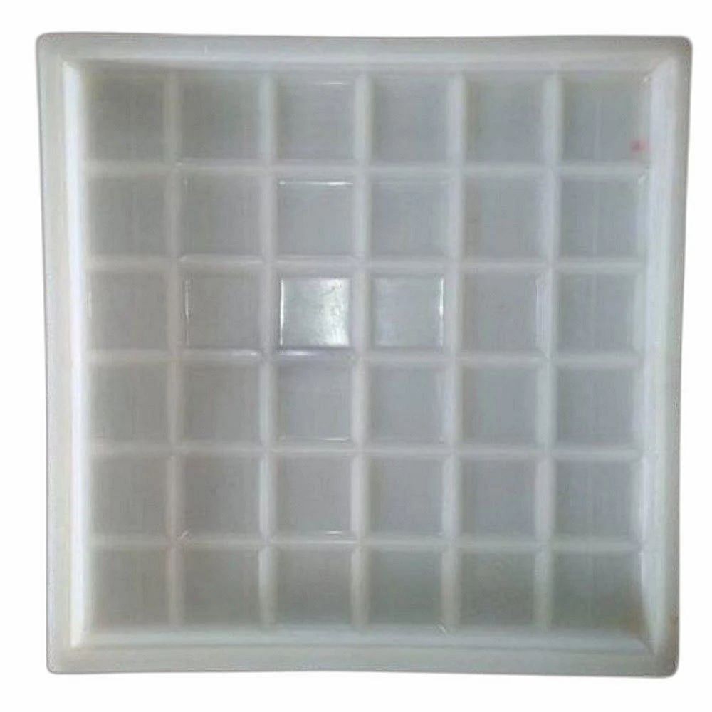 Square Plastic 36 Dabbi Chequered Tile Moulds, For Making Tiles