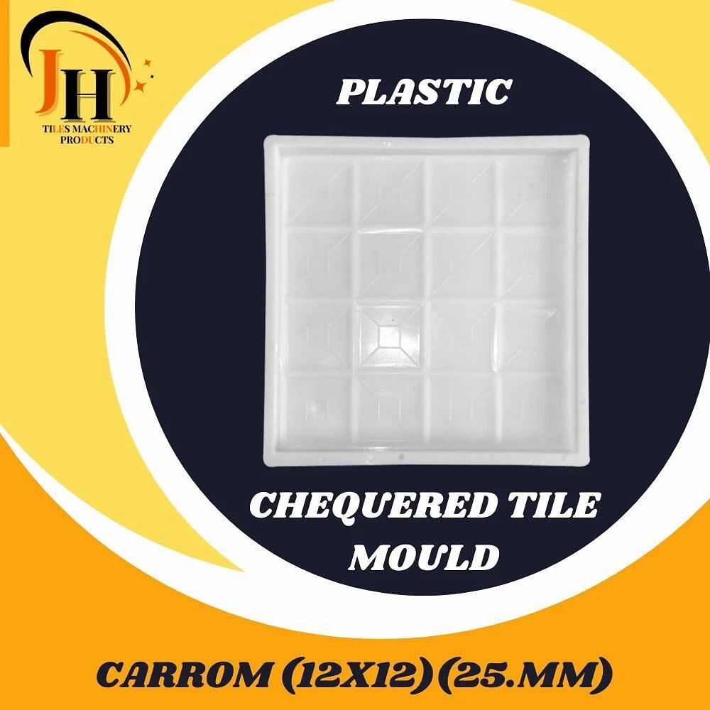 Square Plastic Carrom Chequered Tile Mould