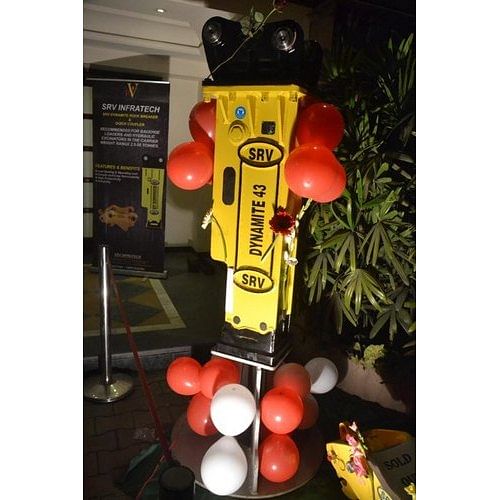 SRV Infratech Mild Steel Dynamite 43 Hydraulic Rock Breaker, Total Diameter: 75 Mm Tool Diameter