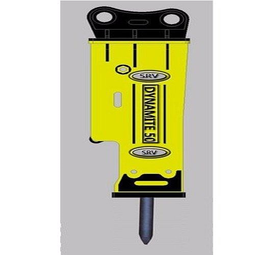 SRV Infratech Mild Steel Dynamite 50 Hydraulic Rock Breaker, Total Diameter: 100 Mm Tool Diameter