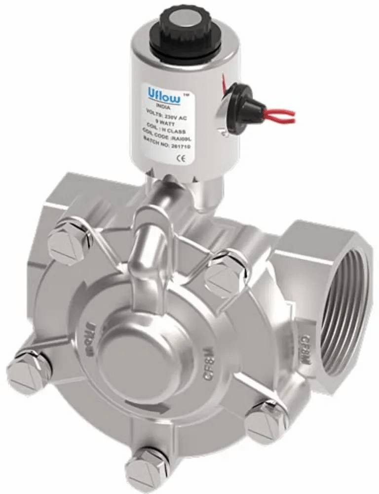 Ss 304 Pilot Operated Solenoid Valve, Size: 2 Inch