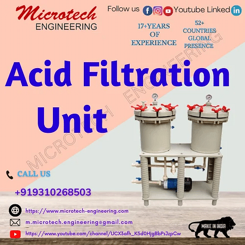 SS Acid Filtration Unit, Automation Grade: Semi-Automatic