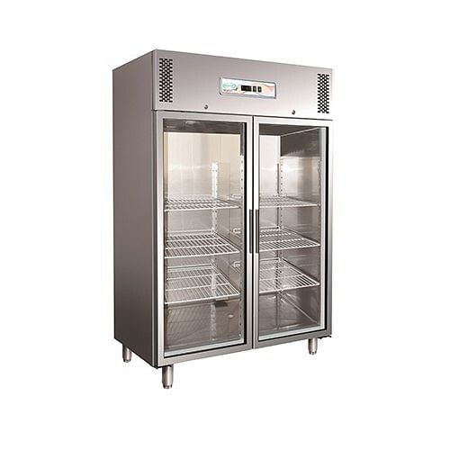 SS And GI CoolMech Vertical Glass Door Freezer, Storage Capacity: 500 L