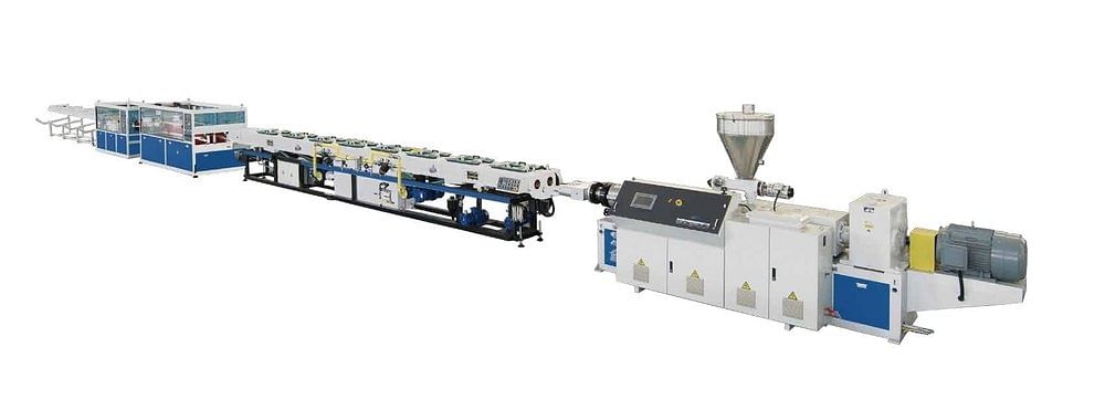 SS Automatic Plastic Pipe Extruder Machine, Capacity: 200kg/hr