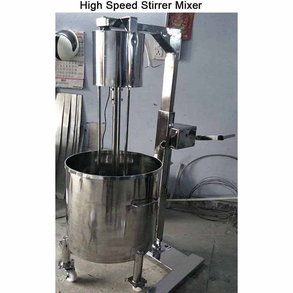 SS High Speed Stirrer Mixer, For Mixing, Capacity: 50L-10000L