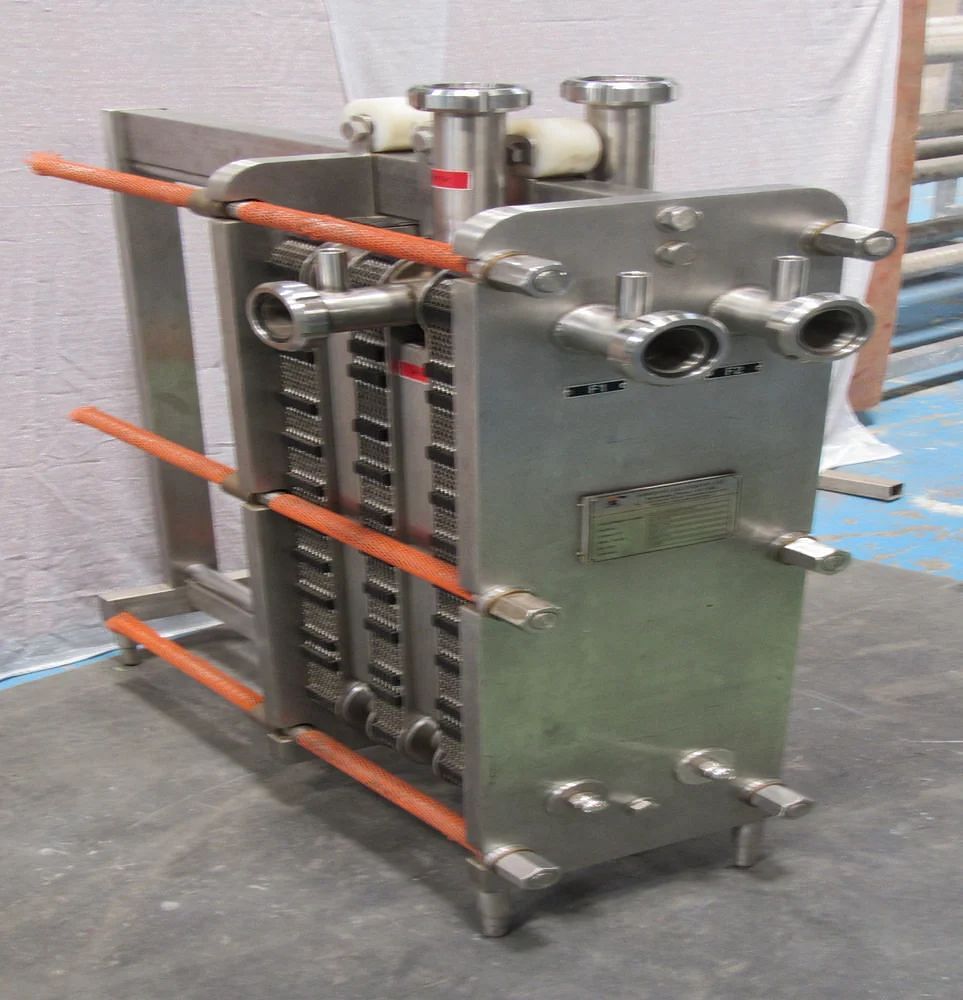 SS Plate And Shell Heat Exchanger, For Food Process Industry, 95 Degree